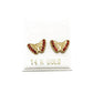 14K Yellow Gold Butterfly Stud Earrings