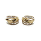 14K Yellow Gold Baguette Diamond Earrings