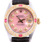 Rolex 6917 Ladies 26mm Datejust Pink MOP Diamond On leather