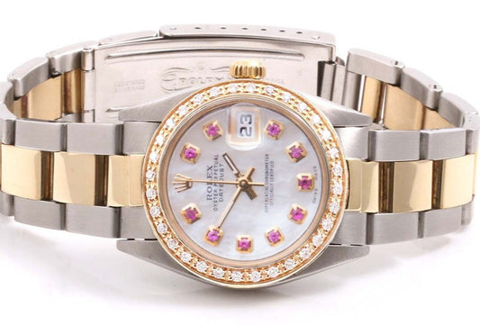 Rolex Ladies 31mm Datejust 6827 MOP Diamond Oyster