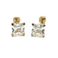 14K Yellow Gold ZC Stud Earrings