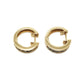 14K Yellow Gold Sapphire Hoop Earrings