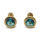 14K Yellow gold ZC Aquamarine stud earrings