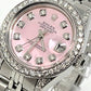 Rolex ladies datejust 6919 (S-S) pink M.O.P dial & steel diamond bezel - Luxury Diaz