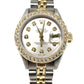 Rolex ladies datejust 6917 (T-T) silver diamond dial & yellow gold diamond bezel - Luxury Diaz