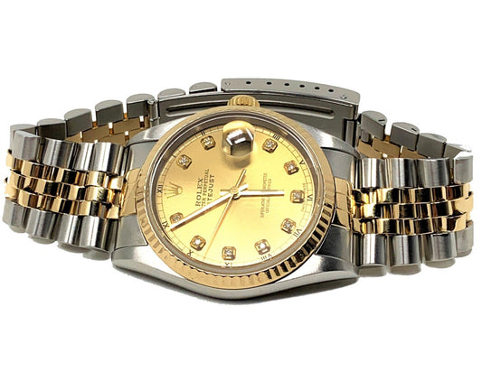 Rolex 16233 Datejust 36mm Champagne Diamond Jubilee