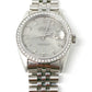 Rolex mens datejust 16014 (S.S) ,silver diamond dial & steel diamond bezel - Luxury Diaz