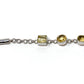 fashion ladies Six shape citrine & tourmaline stone, white gold plated bracelet - Luxury Diaz