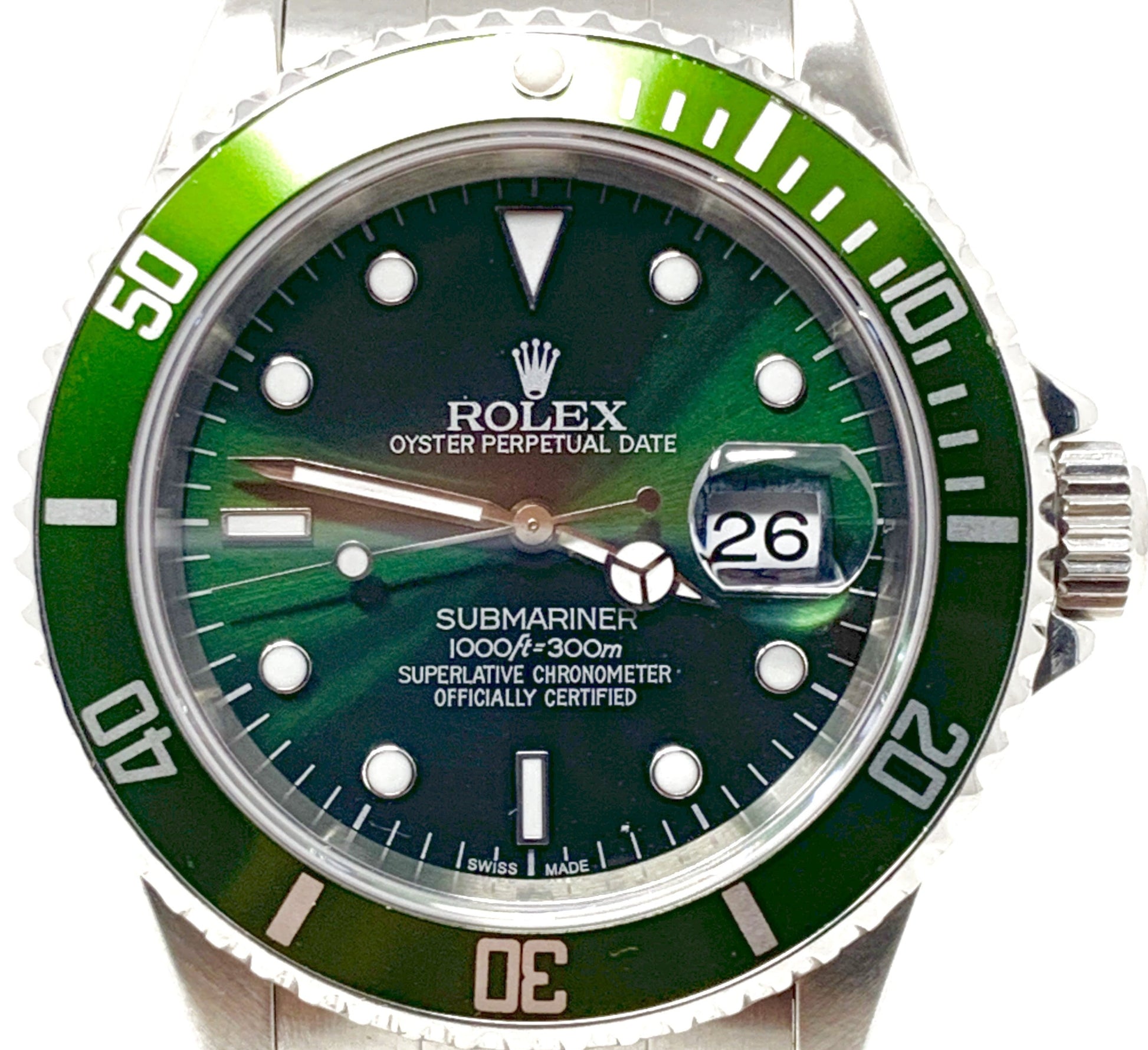Rolex Men's 40mm Submariner 16610 Green oyster – Luxurydiaz inc