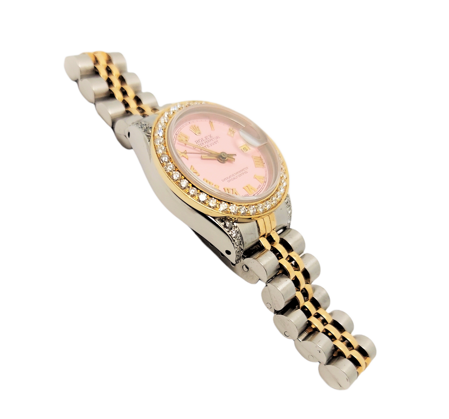 Rolex Ladies 26mm Datejust 69173 Pink Roman Diamond