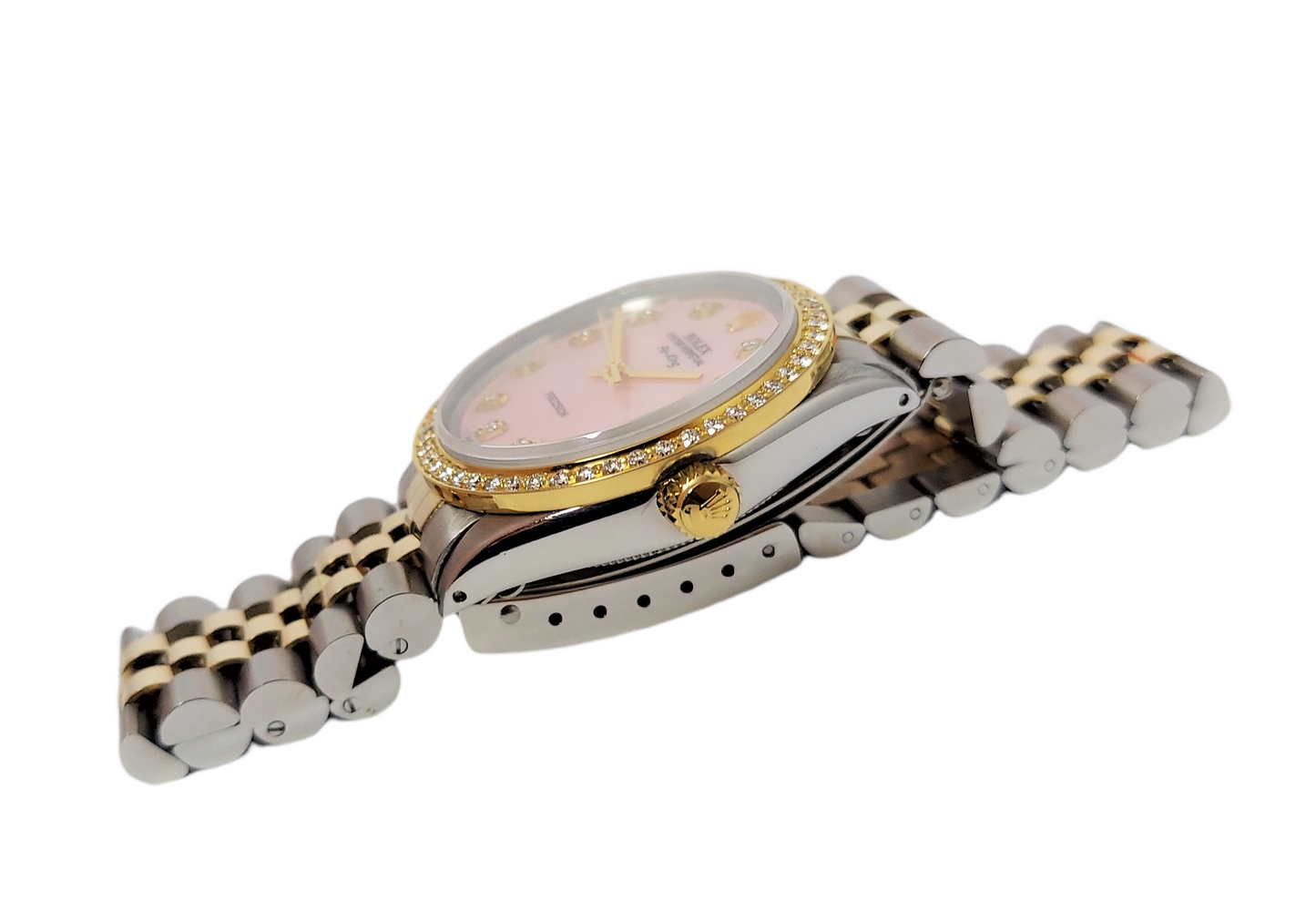 Rolex 34mm Air-King 5500 Pink Mother of Pearl Diamond jubilee