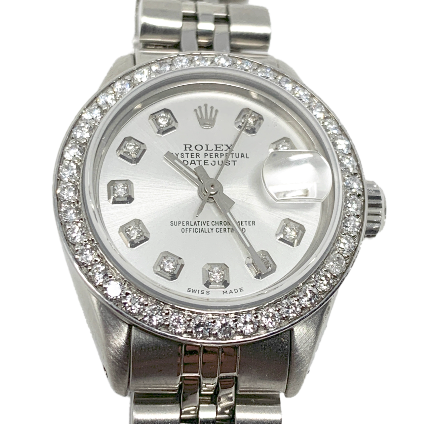 Rolex ladies datejust 26mm 6917 Silver Diamond