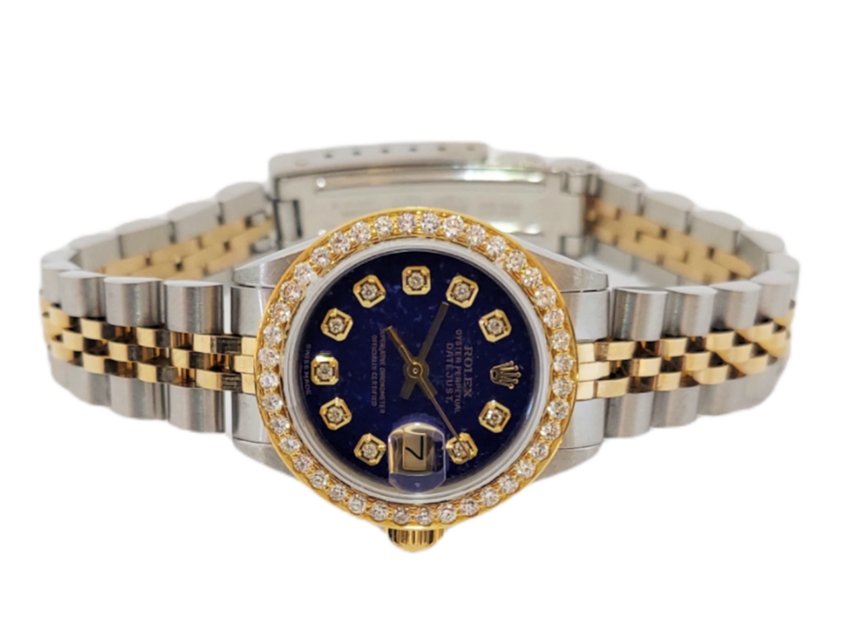 Rolex Ladies 26mm Datejust 6917 Blue Lapis Diamond