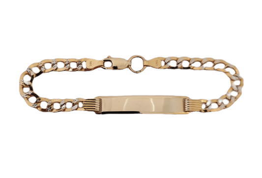 14k Yellow Gold Plate Link Kids Bracelet