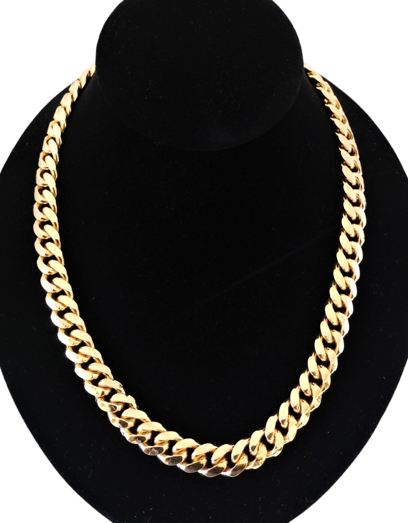 Cuban Link 925 Silver 24k Yellow Gold Plated Necklace