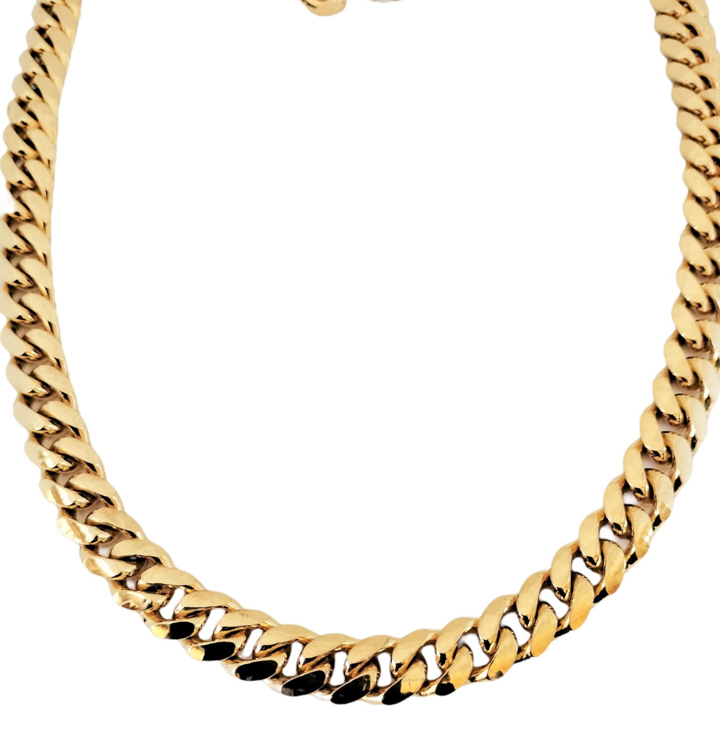 Cuban Link 925 Silver 24k Yellow Gold Plated Necklace
