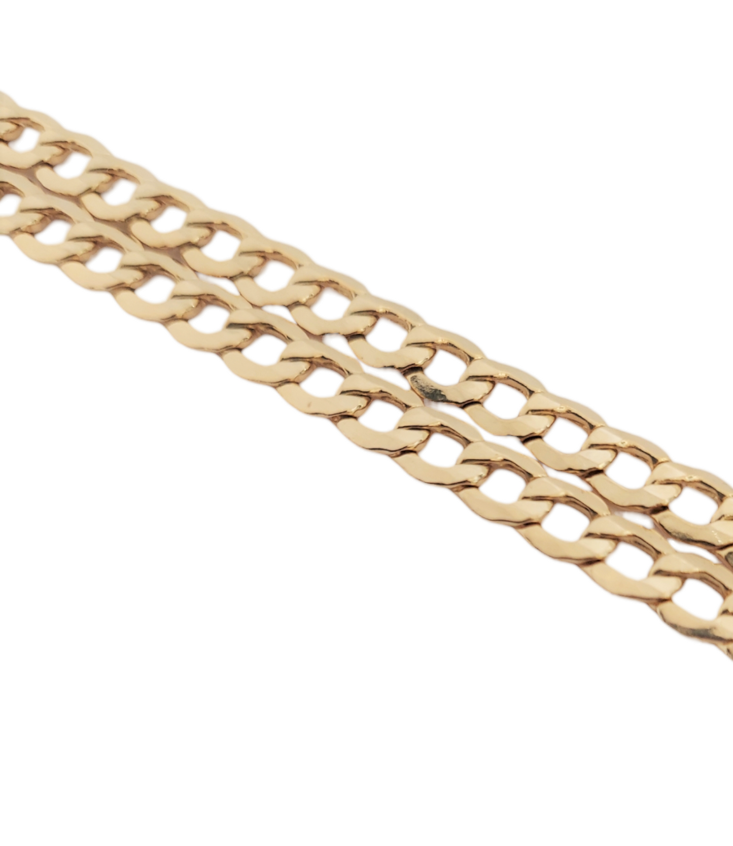 14k Yellow gold Unisex Curb Link necklace