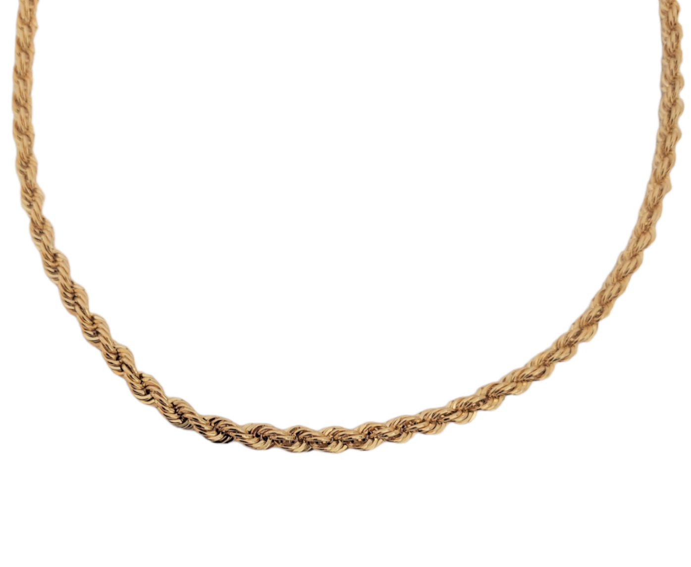 14k Yellow Gold unisex Rope Necklace