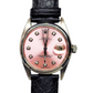 Rolex 34mm Date 1500 Pink Steel diamond on Leather