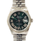 Rolex Mens Datejust 36mm 16014 Green Diamond Roman steel jubilee