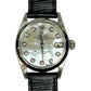 Rolex Ladies 31mm Datejust 6694 Mother of pearl diamond on leather