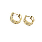 14K Yellow Gold ZC Hoop Earrings