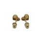 14K Yellow gold heart stud earrings