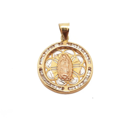14K Yellow Gold ZC Virgen Pendant