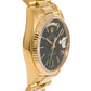 Rolex mens president 18038 (day-date) 18k yellow gold black stick dial - Luxury Diaz